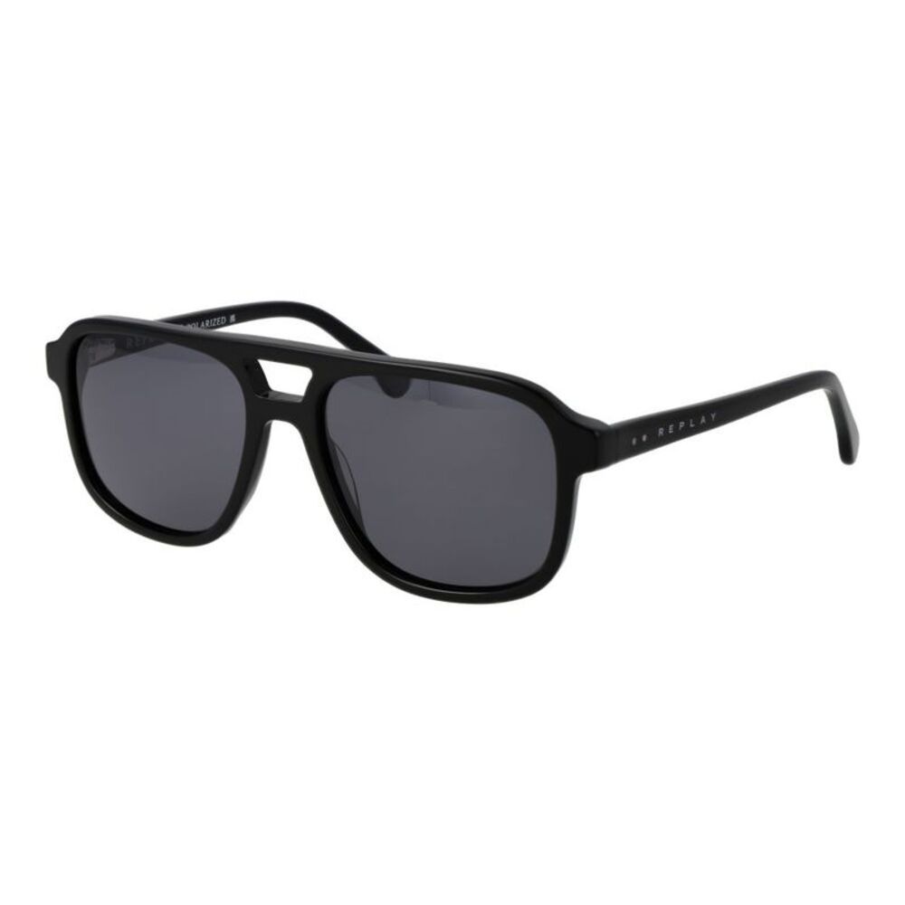 Replay Black Acetate Men's Sunglasses